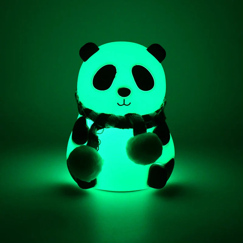 Panda 7-Color LED Silicone Touch Lamp