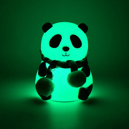 Panda 7-Color LED Silicone Touch Lamp