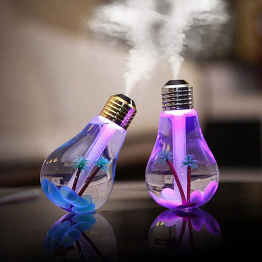 Air Freshener Bulb Humidifier With LED Night Light For Car Home And Office